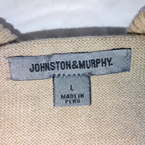Johnston & Murphy Tan Zip-Up Quarter Zip Sleeveless Sweater  Size L - Picture 2 of 10